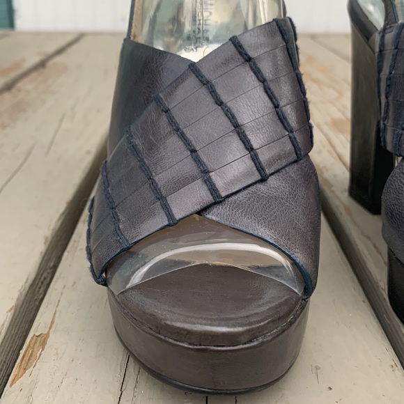 Michael Kors Platform block Heels gray 6.5 - Picture 9 of 16